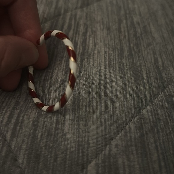 American Eagle Outfitters Candy Cane Inspired Hoop Earrings - Picture 2 of 5